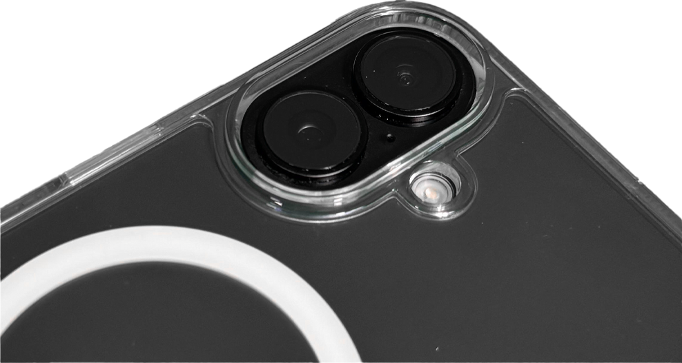 LZEl iPhone 16 Plus MagClear Fusion Case With MagSafe Clear | CLEAR/WHITE LZEl iPhone 16 Plus MagClear Fusion Case With MagSafe Clear | CLEAR/WHITE